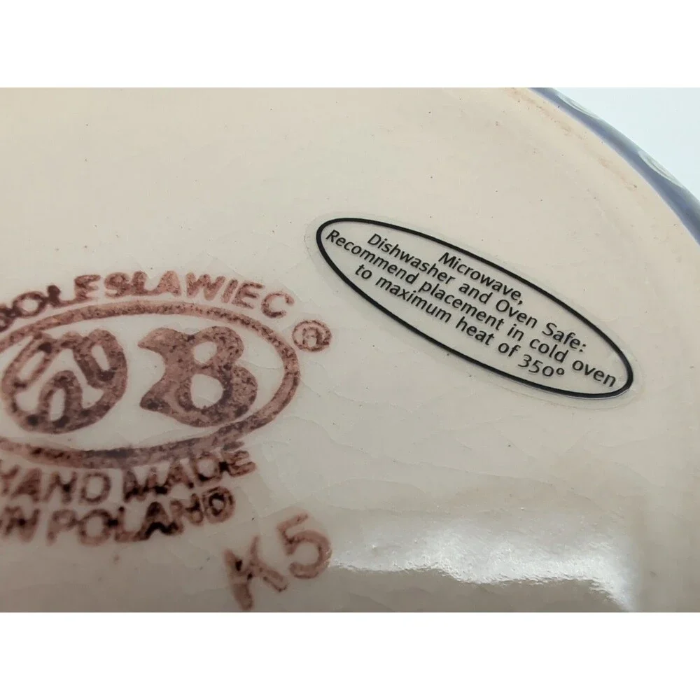 polish pottery boleslawiec Pumpkin Bowl Eyes 7